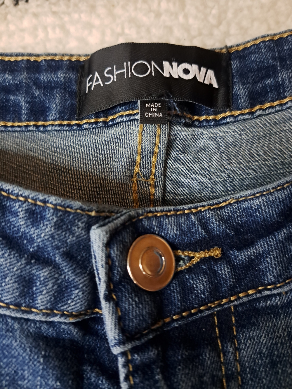Fashion Nova Women’s Dark Blue Denim Jeans
